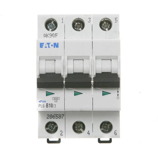 Miniature circuit breaker (MCB), 10 A, 3p, characteristic: B image 1