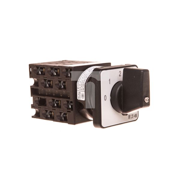 Step switches, T0, 20 A, flush mounting, 5 contact unit(s), Contacts: 9, 45 °, maintained, With 0 (Off) position, 0-3, Design number 8281 image 1