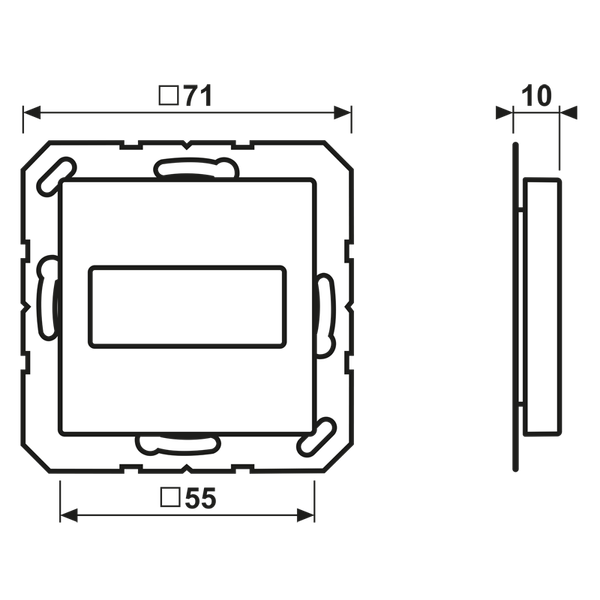 Centre plate for subminiature D-socket A594-1915 image 3