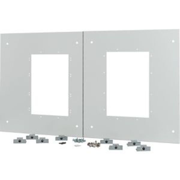 Front panel for 2x IZMX16, withdrawable, HxW=550x1000mm, grey image 4