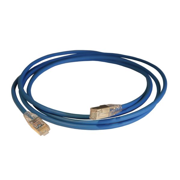 Patch cord RJ45 category 6 F/UTP high density standard LSZH blue 2 meters image 1