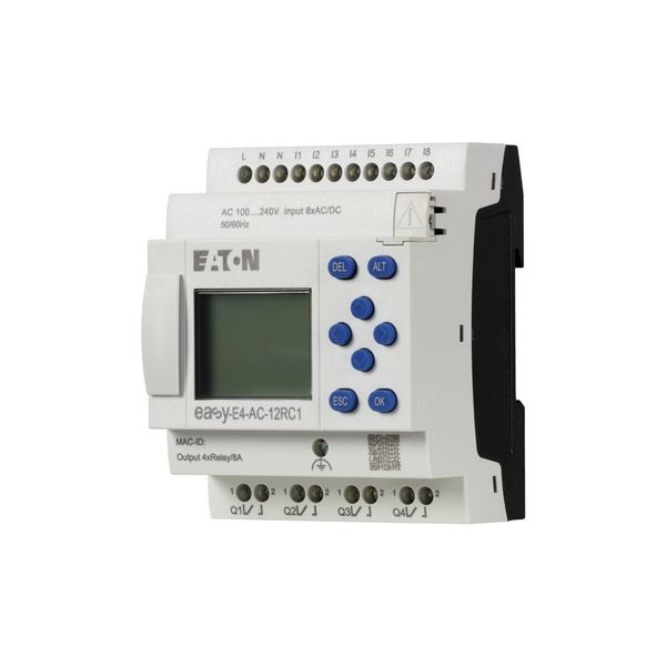 Control relays easyE4 with display (expandable, Ethernet), 100 - 240 V AC, 110 - 220 V DC (cULus: 100 - 110 V DC), Inputs Digital: 8, screw terminal image 11
