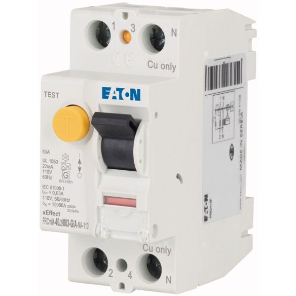 Residual current circuit breaker (RCCB), 40A, 2p, 30mA, type G/A image 3