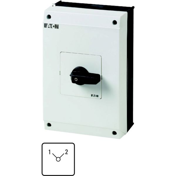 Multi-speed switches, T5B, 63 A, surface mounting, 3 contact unit(s), Contacts: 6, 90 °, maintained, Without 0 (Off) position, 1-2, Design number 50 image 2