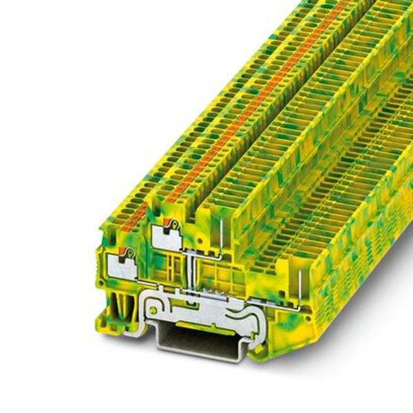 Protective conductor double-level terminal block image 1