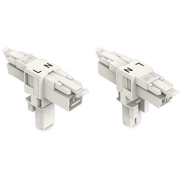 T-distribution connector 2-pole Cod. A white image 2