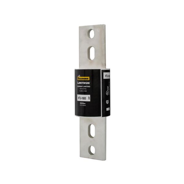 Eaton Bussmann Series KTU Fuse, Current-limiting, Fast Acting Fuse, 600V, 1400A, 200 kAIC at 600 Vac, Class L, Bolted blade end X bolted blade end, Melamine glass tube, Silver-plated end bells, Bolt, 3, Inch, Non Indicating image 7