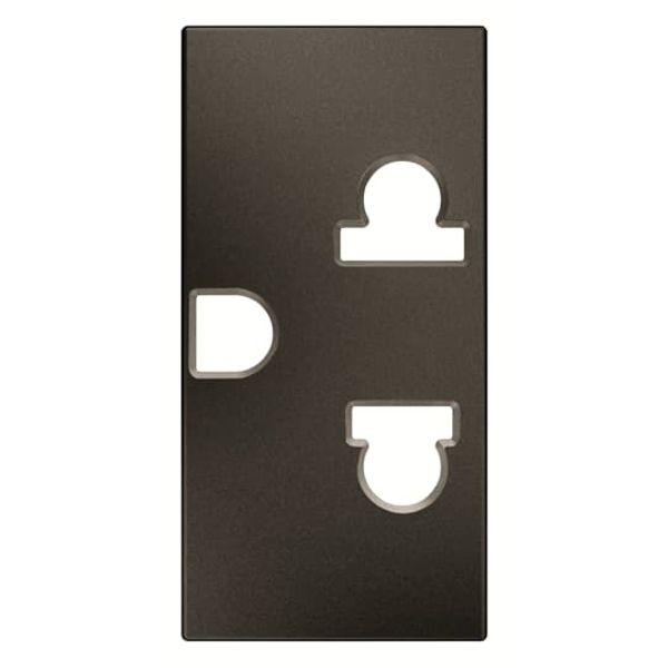 N2138 AN - Euro-American earthed socket outlet - 1M - Anthracite image 1