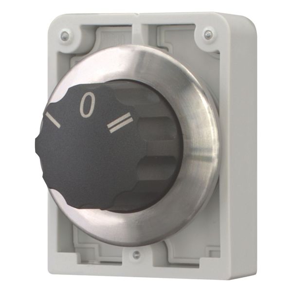 Changeover switch, RMQ-Titan, with rotary head, momentary, 3 positions, inscribed, Front ring stainless steel image 6