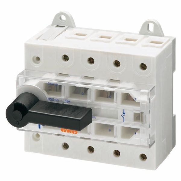 SWITCH DISCONNECTOR - MSS 125 - 4P 63A 400V - 6 MODULES image 2