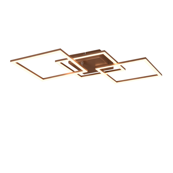 Trail LED ceiling lamp 3-pc coffee brown image 1