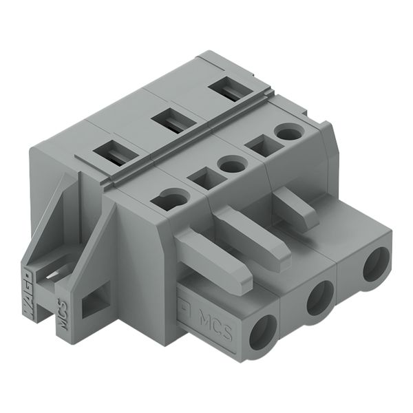 1-conductor female connector CAGE CLAMP® 2.5 mm² gray image 1