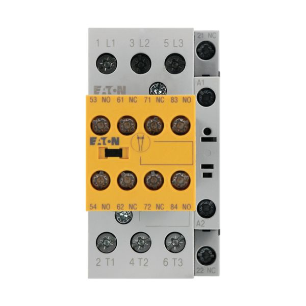 Safety contactor, 380 V 400 V: 15 kW, 2 N/O, 3 NC, RDC 24: 24 - 27 V DC, DC operation, Screw terminals, with mirror contact. image 8
