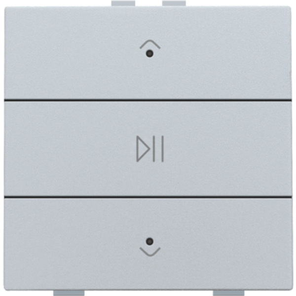 Single audio control with LEDs for Niko Home Control, sterling coated image 1