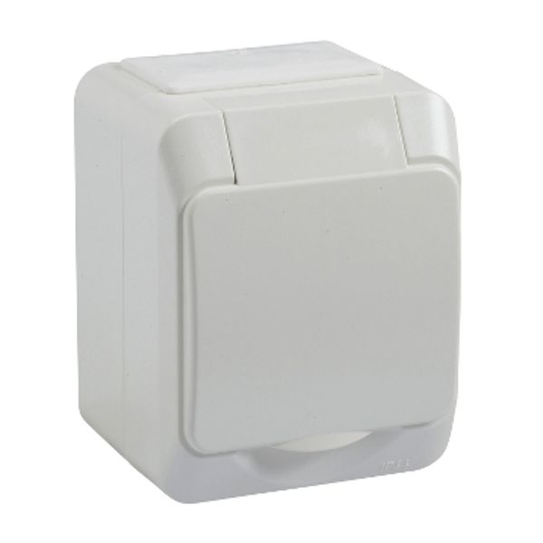 Artic - 1 SO - hinged cover - 16 A - 250 V - white image 3
