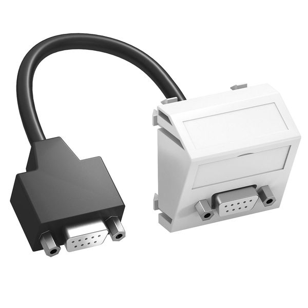 MTS-DB9 F RW1 D-Sub9 connection, 1 module, slanting outlet, with connection cable image 1