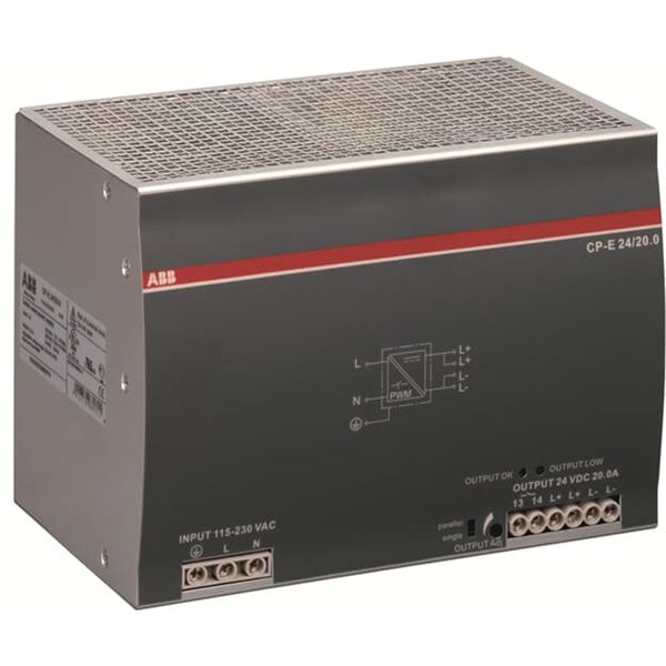 CP-E 24/20.0 Power supply In:115/230VAC Out: 24VDC/20A image 1