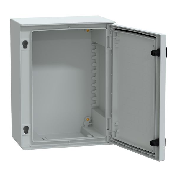 wall-mounting enclosure polyester monobloc IP66 H530xW430xD200mm image 2