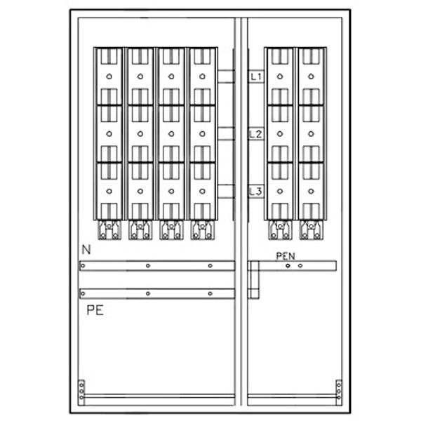 Mehrfach Hausanschlussk. STW Mš, 4HA-2EW, 1200x900x350mm image 1