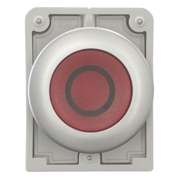 Illuminated pushbutton actuator, RMQ-Titan, Flat, momentary, red, inscribed 0, Metal bezel image 10