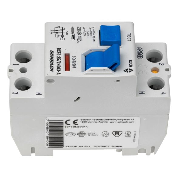 Residual current circuit breaker 25A, 2-p, 30mA,type A,6kA image 7