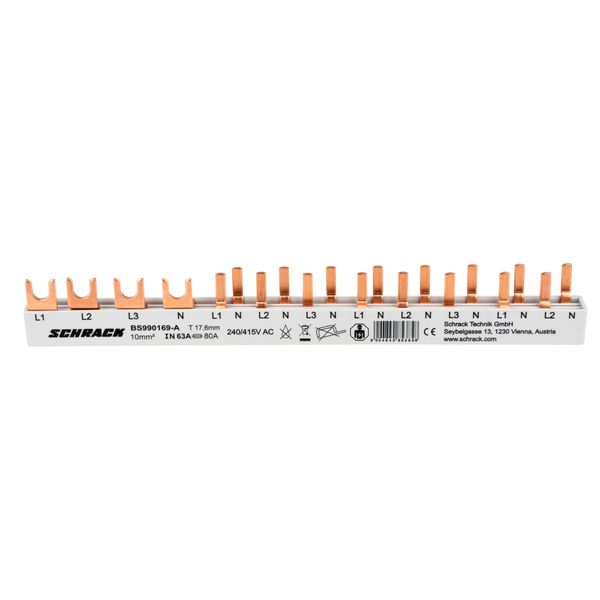 Busbar, 1xRCCB 4-pole, 8 MCB 1+N/1 MW, 12MW image 2