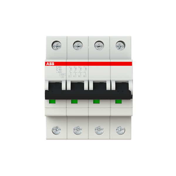 S204-C40 Miniature Circuit Breaker - 4P - C - 40 A image 1
