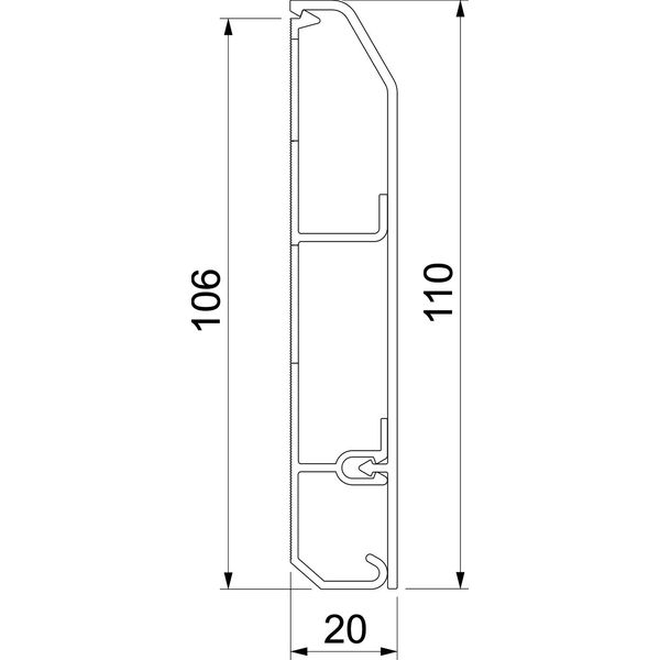 SL 20110 rws Skirting trunking SL Set 20x110 9010 image 2