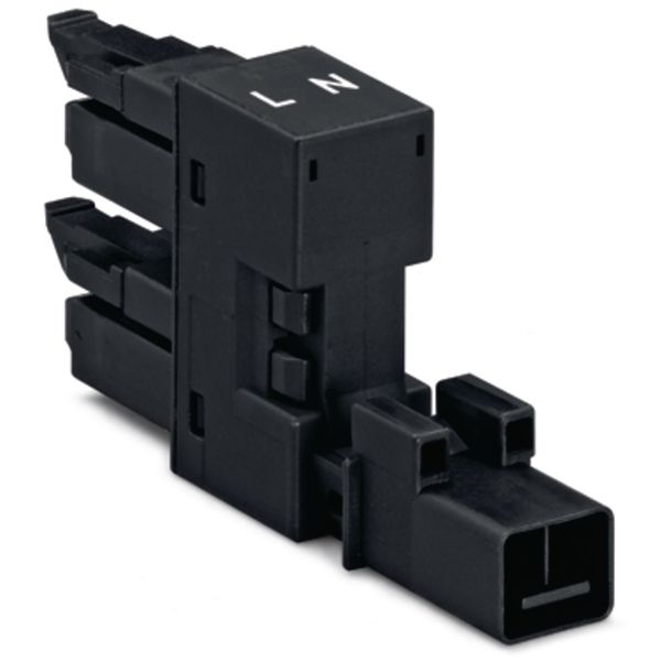 h-distribution connector 2-pole Cod. A black image 1