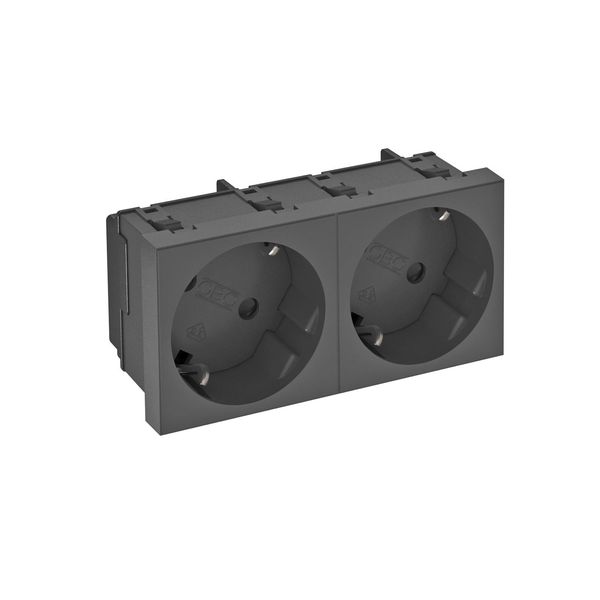 STD-D3 SWGR2 Socket 33°, double protective contact 250V, 10/16A image 1