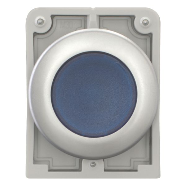 Illuminated pushbutton actuator, RMQ-Titan, Flat, maintained, Blue, Blank, Metal bezel image 11