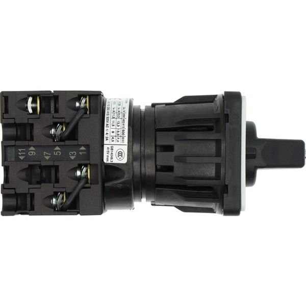 Reversing switches, T0, 20 A, centre mounting, 3 contact unit(s), Contacts: 5, 45 °, momentary, With 0 (Off) position, with spring-return from both di image 9