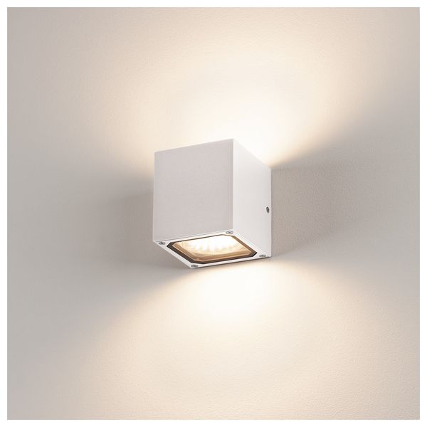 SITRA CUBE wall lamp, GX53, max. 2x9W, aluminium, white image 4