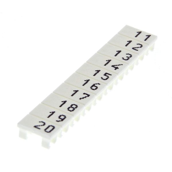 Marked Label for terminal blocks 2.5 mm² screw models, 10 plastic labe image 3