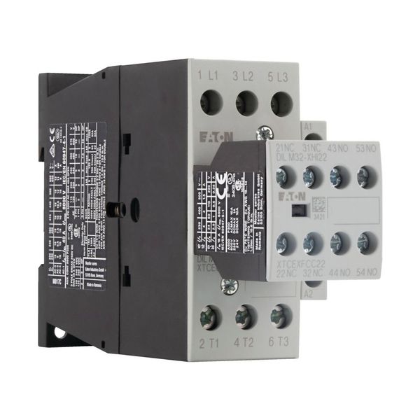 Contactor, 380 V 400 V 7.5 kW, 3 N/O, 2 NC, RDC 24: 24 - 27 V DC, DC operation, Screw terminals image 10