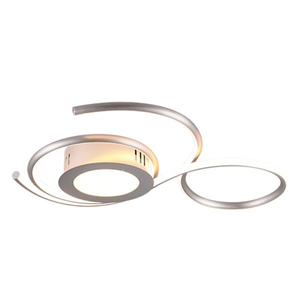 Jive LED ceiling lamp 50 cm brushed steel image 1