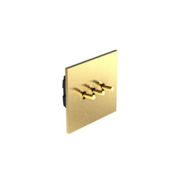 Art d'Arnould - 1 gang push-button 10 A-250V Epure toggle type - Brushed Gold image 1