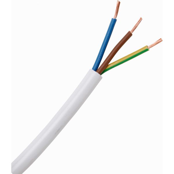 cable H05VV-F 3G1 white 10 m coil image 1