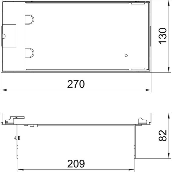 UKL 4 Service outlet for 1x4 Modul 45 270x130x82x image 2