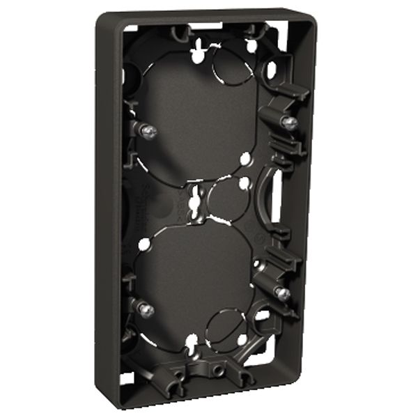 Exxact surface mounted box 2-gang low (21mm) anthracite image 2