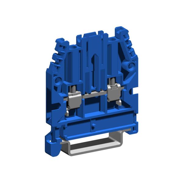 Screw terminal block 2.5mm2, 1-level, blue color image 1