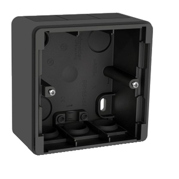 Exxact surface mounted box 1-gang high IP44 anthracite image 2