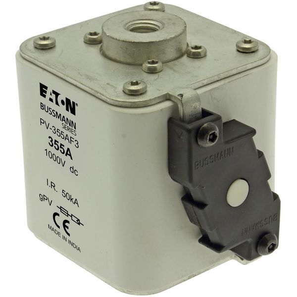 Fuse-link, high speed, 355 A, DC 1000 V, size 3, 76 x 92 x 91 mm, gPV, IEC, UL, single indicator image 5