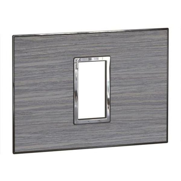 Italian / US standard plate Arteor square version 1 module - wood grey oak image 1