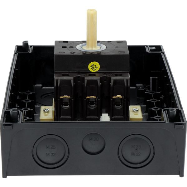 Main switch, P3, 63 A, surface mounting, 3 pole, STOP function, With black rotary handle and locking ring, Lockable in the 0 (Off) position image 17