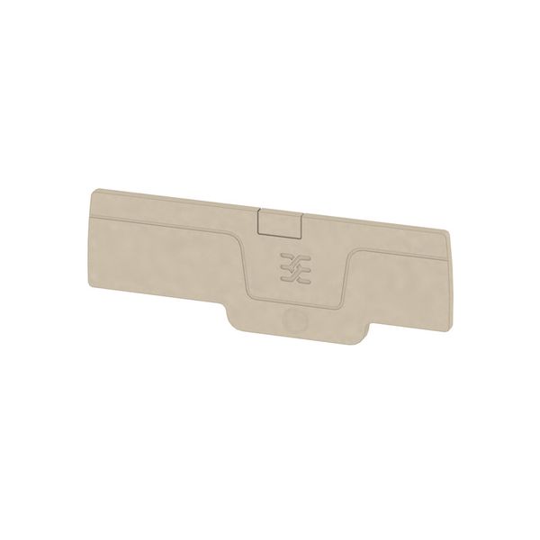 End and partition plate for terminals, 77.9 mm x 2.1 mm, dark beige image 1