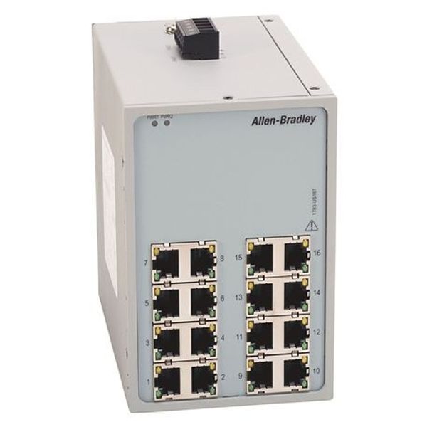 Switch, Stratix 2000, Unmanaged, 16 RJ45 Copper Ports, for AC or DC image 1