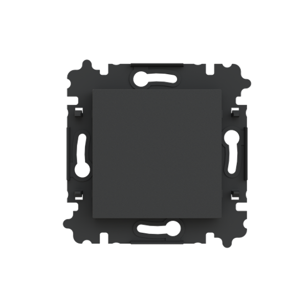 3902H-A00001 63W Cable Outlet / Blank Plate / Adapter Ring Blind plate None black - Levit image 1