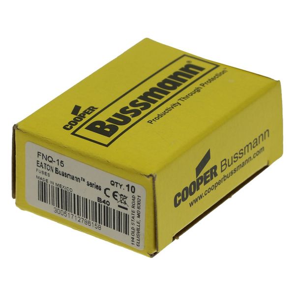 Fuse-link, LV, 15 A, AC 500 V, 10 x 38 mm, 13⁄32 x 1-1⁄2 inch, supplemental, UL, time-delay image 30