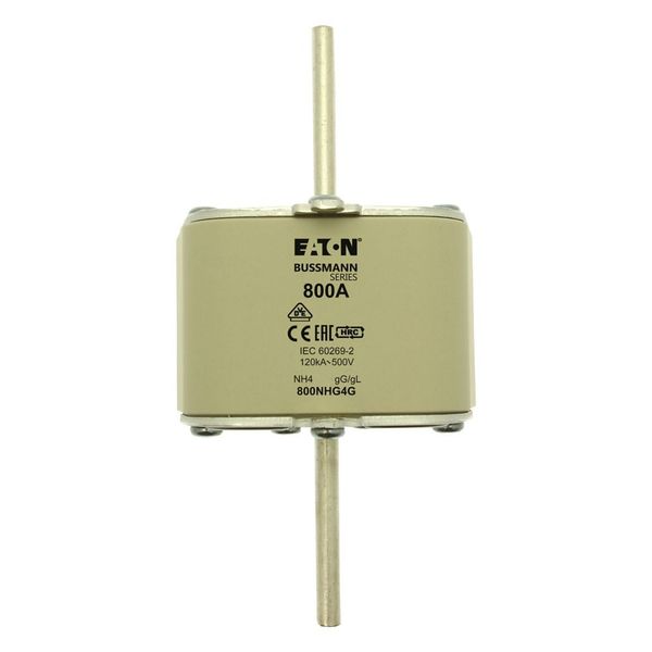 Fuse-link, LV, 800 A, AC 500 V, NH4, gL/gG, IEC, single indicator, live gripping lugs image 7
